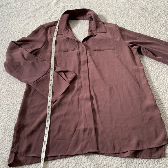 Dynamite Purple  Button Up Blouse - Picture 6 of 7